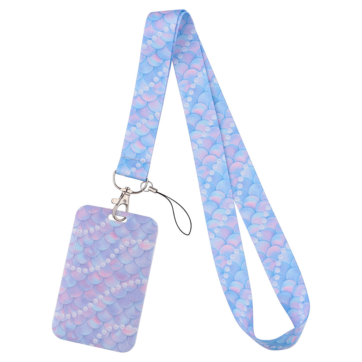 Wholesale Polyester Mermaid Scales Mobile Phone Lanyard Keychain